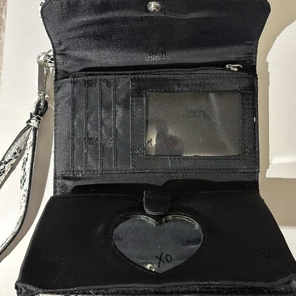 Victoria's Secret Black and White Clutch with Snakeskin Pattern - Picture 3 of 7